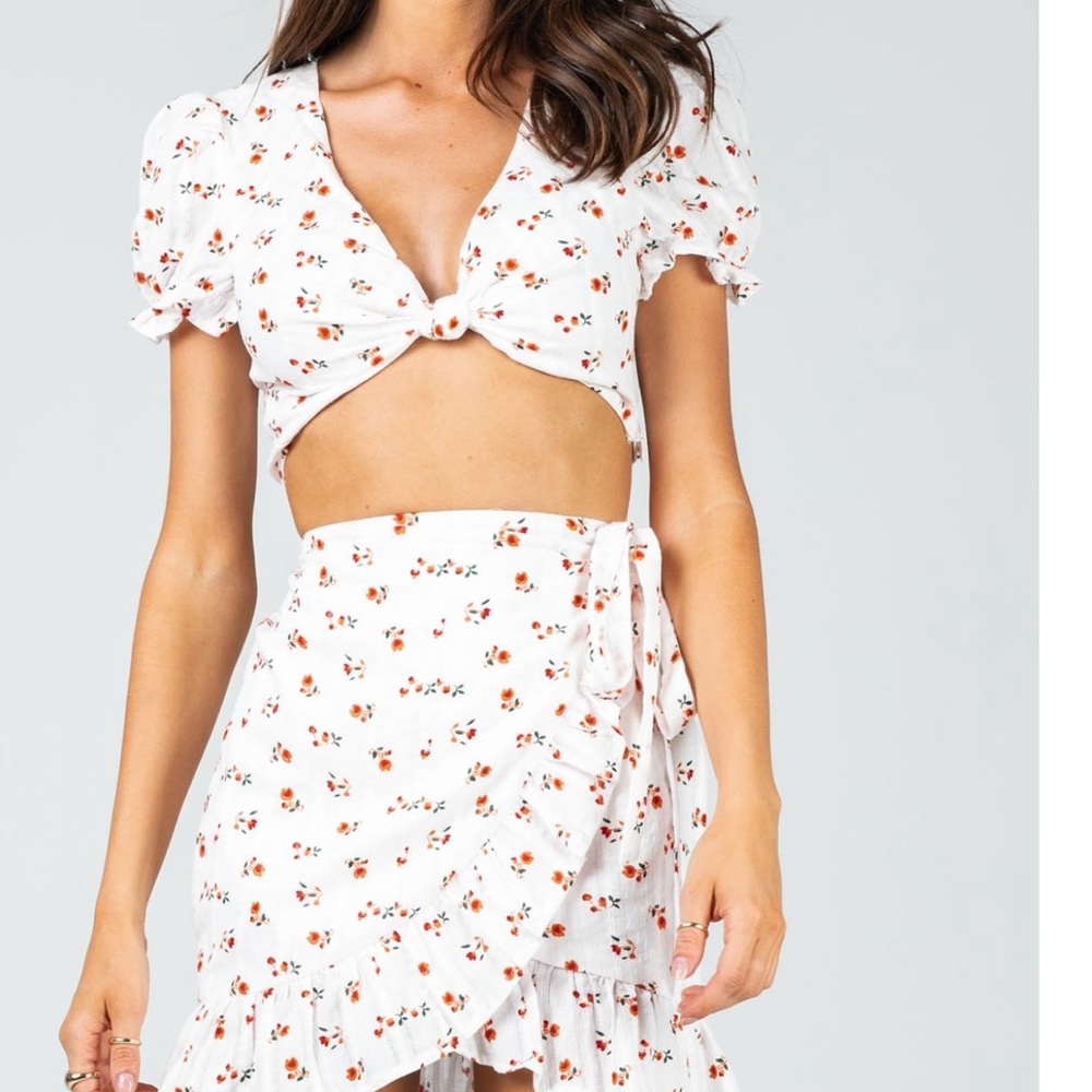 Sharlise crop top and skirt set